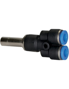 Trójnik pneumatyczny redukcyjny wtykowy typu Y wtyk 12 mm pod wąż fi 10 mm, tworzywo sztuczne | Pneumatyka | Eshop Dopak | Wszys