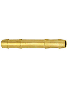 Złączka prosta przelotowa (choinka, łącznik) do węża fi 13 mm, mosiądz
