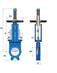 Zasuwa nożowa DN80 GG25/304 /NBR jednostronnie szczelna | Hydraulika | Eshop Dopak | Wszystko dla Przemysłu 2