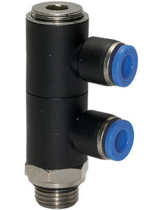 Złączka wtykowa podwójna typu banjo G 1/2 GZ do węża fi 12 mm, tworzywo sztuczne | Pneumatyka | Eshop Dopak | Wszystko dla Przem