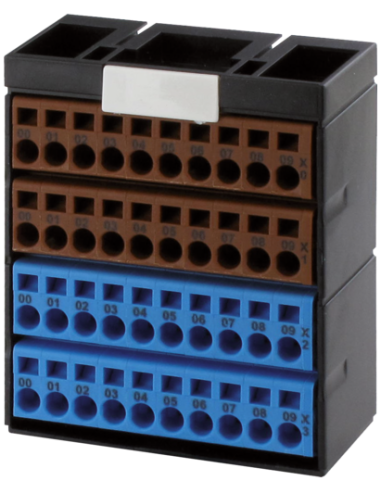 Blok potencjałów, 40 punktów, brązowy/niebieski 56109 | Elektronika | Eshop Dopak | Wszystko dla Przemysłu