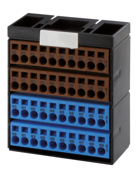 Blok potencjałów, 40 punktów, brązowy/niebieski 56109 | Elektronika | Eshop Dopak | Wszystko dla Przemysłu