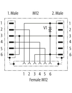 Trójnik Cube67, 6-polowy, M12, ekranowany 7000-46101-0000000 2