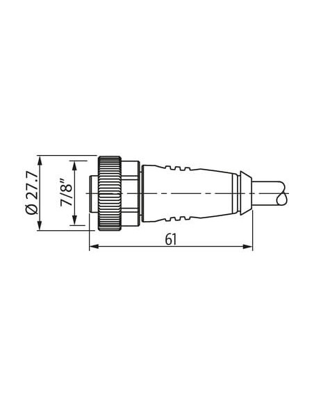 Konektor 7/8" żeński, prosty z wolnymi kablami 7000-78021-9611000 | Przewody i Złącza | Eshop Dopak | Wszystko dla Przemysłu