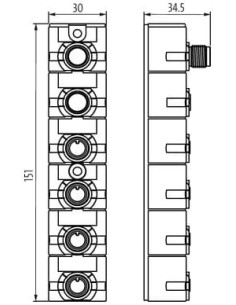 MICO elektroniczne IP67 połączenie obwodów, 4 9000-41014-0200067 | Elektronika | Eshop Dopak | Wszystko dla Przemysłu 2
