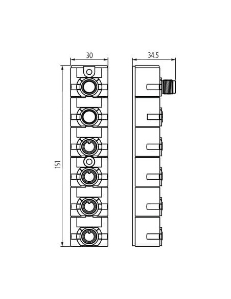 MICO elektroniczne IP67 połączenie obwodów, 4 9000-41014-0200067 | Elektronika | Eshop Dopak | Wszystko dla Przemysłu