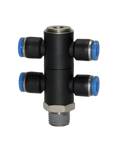 Złączka pneumatyczna wtykowa banjo podwójna R 1/4 GZ do węża fi 12 mm, tworzywo sztuczne | Pneumatyka | Eshop Dopak | Wszystko d