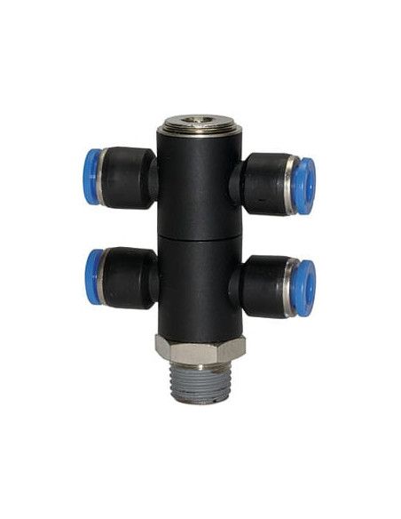 Złączka pneumatyczna wtykowa banjo podwójna R 3/8 GZ do węża fi 12 mm, tworzywo sztuczne | Pneumatyka | Eshop Dopak | Wszystko d