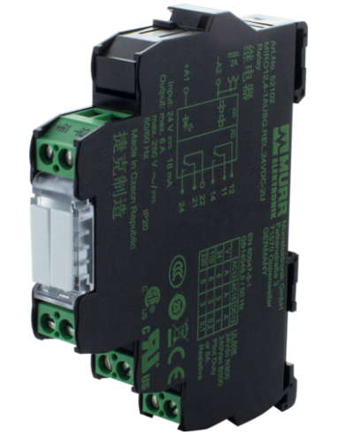 Przekaźnik MIRO 12.4, WE:24VDC - WY:250VAC/DC/6A 52102 | Elektronika | Eshop Dopak | Wszystko dla Przemysłu