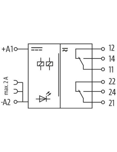 Przekaźnik MIRO 12.4, WE:24VDC - WY:250VAC/DC/6A 52102 | Elektronika | Eshop Dopak | Wszystko dla Przemysłu