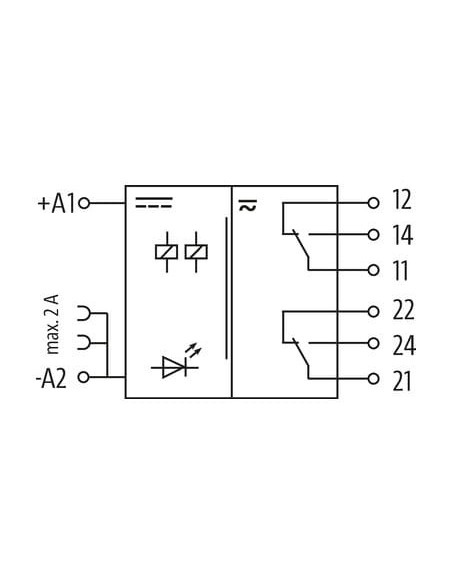 Przekaźnik MIRO 12.4, WE:24VDC - WY:250VAC/DC/6A 52102 | Elektronika | Eshop Dopak | Wszystko dla Przemysłu