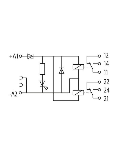 Przekaźnik MIRO 12.4 24VDC-2U WE:24VDC - WY:250VAC/DC/6A 6652110 | Elektronika | Eshop Dopak | Wszystko dla Przemysłu