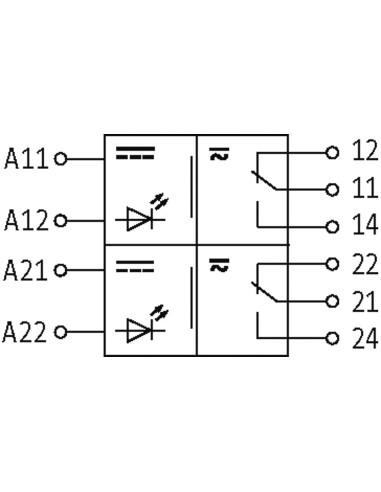 Moduł przekaźnika RM 21/24, WE:24VAC/DC - WY:250VAC/DC/5A 51485 | Elektronika | Eshop Dopak | Wszystko dla Przemysłu