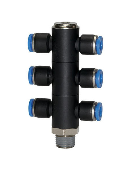 Rozdzielacz wtykowy typu banjo dwustronny R 1/8 GZ do węża fi 6 mm, tworzywo sztuczne | Pneumatyka | Eshop Dopak | Wszystko dla 