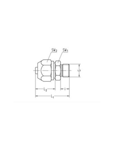 Złączka skręcana do węży z oplotem stalowym fi 7x4 mm,G 1/4 GZ, aluminium anodyzowane