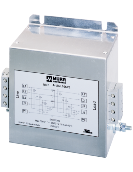 Filtr przeciwzakłóceniowy, 3-fazowy, 1-poziomowy 10574 | Elektronika | Eshop Dopak | Wszystko dla Przemysłu