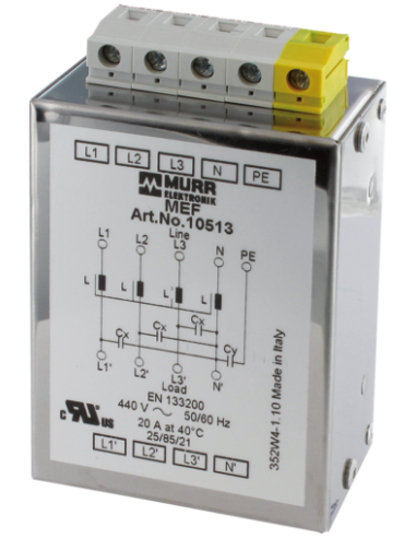 Filtr przeciwzakłóceniowy 3-fazowy, 1-poziomowy 10512 | Elektronika | Eshop Dopak | Wszystko dla Przemysłu