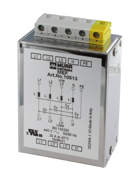 Filtr przeciwzakłóceniowy 3-fazowy, 1-poziomowy 10512 | Elektronika | Eshop Dopak | Wszystko dla Przemysłu