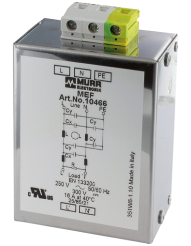 Filtr przeciwzakłóceniowy 1-fazowy,2-poziomowy 10461 | Elektronika | Eshop Dopak | Wszystko dla Przemysłu