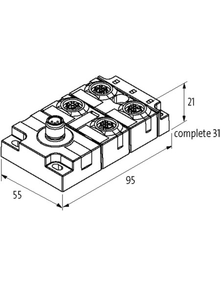 Przełącznik niezarządzalny Tree 4TX IP67 58160 | Elektronika | Eshop Dopak | Wszystko dla Przemysłu