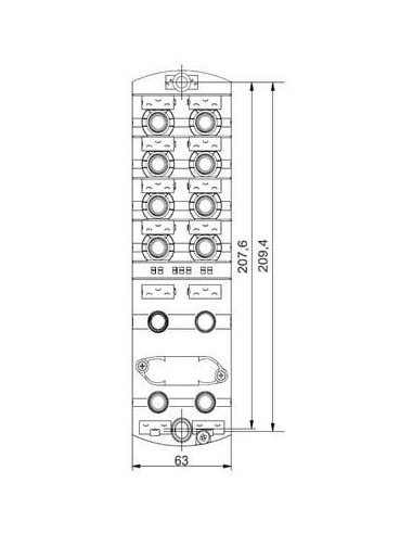 Przełącznik zarządzający Xelity 6TX ProfiNet z 1000Mbit   4 Power M12 IP67 M12L 58847 | Elektronika | Eshop Dopak | Wszystko dla