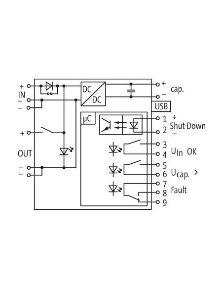 Moduł buforowy MB Cap Ultra, WE:24VDC WY:24VDC/20A max.16s 85468 | Elektronika | Eshop Dopak | Wszystko dla Przemysłu