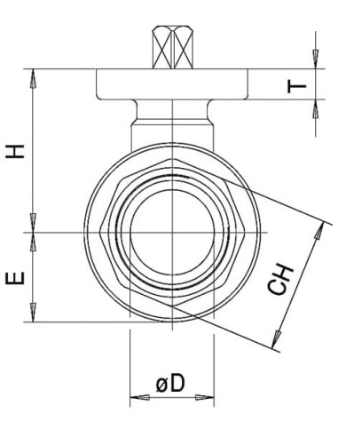 Zawór kulowy pod napęd LYBRA R 1 1/2 GW, PN25 PTFE, mosiądz niklowany, F03/F05 CH9 | Hydraulika | Eshop Dopak | Wszystko dla Prz