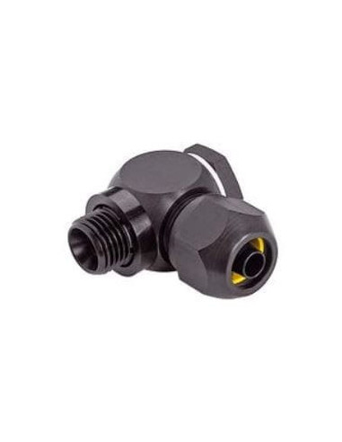 Złączka kątowa skręcana do węży z oplotem stalowym fi 7x4 mm, G 1/8 GZ, aluminium anodyzowane