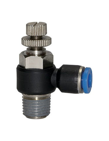 Zawór dławiąco-zwrotny wtykowy do zaworów R 1/2 GZ, do węża fi 10 mm, tworzywo sztuczne | Hydraulika | Eshop Dopak | Wszystko dl