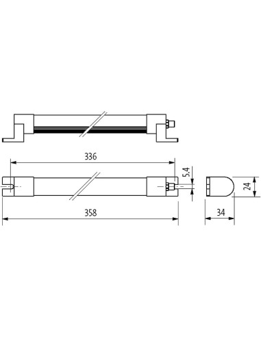 Lampa Modlight Illumix slim line 8W, IP54, 24VDC, M8 4000-75800-1715008 | Elektryka | Eshop Dopak | Wszystko dla Przemysłu