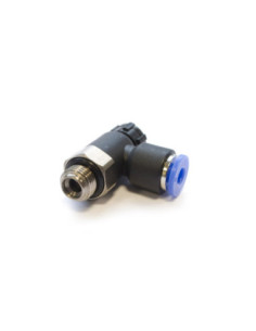Zawór dławiąco-zwrotny wtykowy do siłownika G 1/8 GZ, do węża fi 4 mm, z blokadą nastawy | Hydraulika | Eshop Dopak | Wszystko d 2