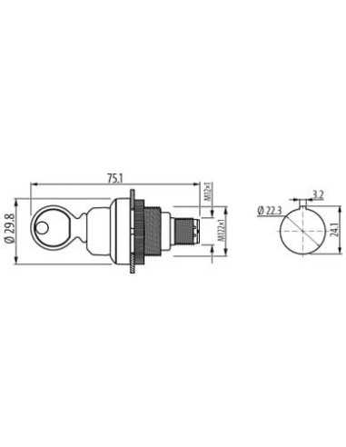 Przycisk R 28 1NO M12(4) 1,5m 69080 | Elektryka | Eshop Dopak | Wszystko dla Przemysłu