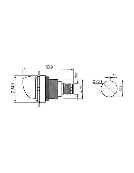 S-Switch 30 S 2NO 1x90LO M12(4)  69121 | Elektryka | Eshop Dopak | Wszystko dla Przemysłu