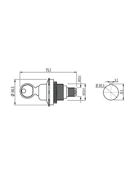 K-Switch 30 S 2NO 1x40SR M12(4)  69130 | Elektryka | Eshop Dopak | Wszystko dla Przemysłu