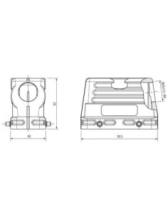 Obudowa Modlink Heavy B16, niski profil, IP65  70MH-GTFNQ-A02C000 | Przewody i Złącza | Eshop Dopak | Wszystko dla Przemysłu 2