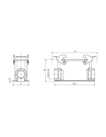 Obudowa Modlink Heavy B24, wysoki profile, IP65  70MH-GSGHQ-B02D000 | Przewody i Złącza | Eshop Dopak | Wszystko dla Przemysłu