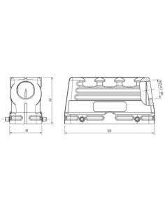 Obudowa Modlink Heavy B24 Hood, niski profil, IP65  70MH-GTGNQ-A02C000 | Przewody i Złącza | Eshop Dopak | Wszystko dla Przemysł 2