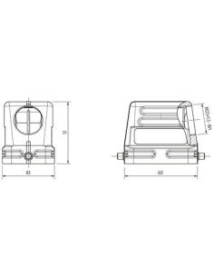 Obudowa Modlink Heavy B6, niskoprofilowa, IP65, odsłonięte zamknięcie, M25 70MH-GTDNL-A02C000 | Przewody i Złącza | Eshop Dopak  2