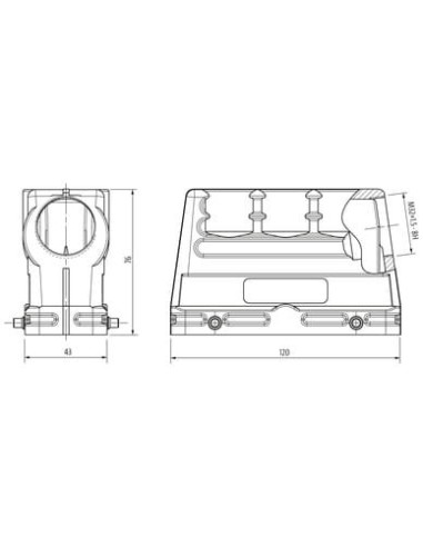 Obudowa Modlink Heavy B24, wysoki profil, IP65 70MH-GTGHQ-A02D000 | Przewody i Złącza | Eshop Dopak | Wszystko dla Przemysłu