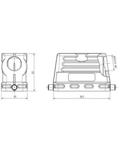 Obudowa Modlink Heavy B16, niski profil, IP65, M25 70MH-GTFNL-A02C000 | Przewody i Złącza | Eshop Dopak | Wszystko dla Przemysłu 2