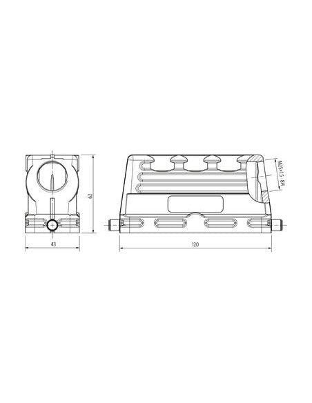 Budowa konstrukcji Modlink Heavy B24, niskoprofilowa, IP65 70MH-GTGNL-A02C000 | Przewody i Złącza | Eshop Dopak | Wszystko dla P