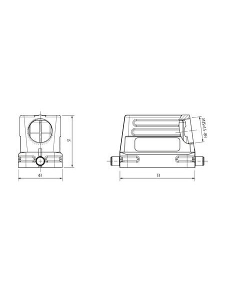 Obudowa Modlink Heavy B10, niski profil, IP65 70MH-GTENL-A02C000 | Przewody i Złącza | Eshop Dopak | Wszystko dla Przemysłu