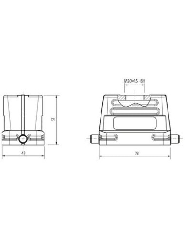 Obudowa Modlink Heavy B10, niski profil, IP65 70MH-GTENL-A01B000 | Przewody i Złącza | Eshop Dopak | Wszystko dla Przemysłu