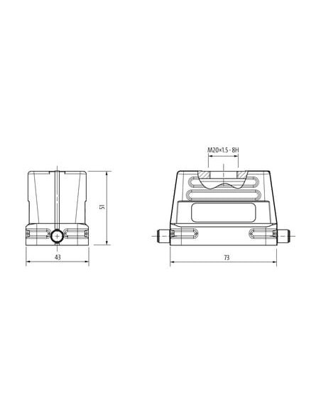Obudowa Modlink Heavy B10, niski profil, IP65 70MH-GTENL-A01B000 | Przewody i Złącza | Eshop Dopak | Wszystko dla Przemysłu