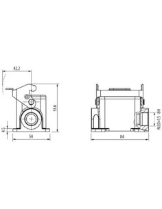 Obudowa Modlink Heavy B6, niski profil, IP65 70MH-GSDNL-B01B000 | Przewody i Złącza | Eshop Dopak | Wszystko dla Przemysłu 2