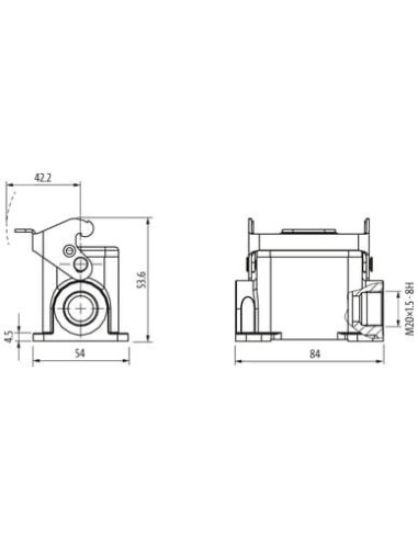 Obudowa Modlink Heavy B6, niski profil, IP65 70MH-GSDNL-B01B000 | Przewody i Złącza | Eshop Dopak | Wszystko dla Przemysłu