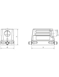 Obudowa Modlink Heavy B10 niski profil, IP65, M20 70MH-GTENL-A02B000 | Przewody i Złącza | Eshop Dopak | Wszystko dla Przemysłu 2