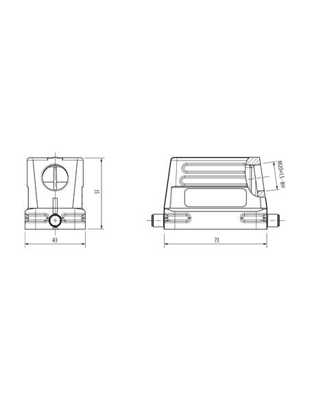 Obudowa Modlink Heavy B10 niski profil, IP65, M20 70MH-GTENL-A02B000 | Przewody i Złącza | Eshop Dopak | Wszystko dla Przemysłu