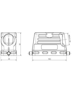 Obudowa Modlink Heavy B16, niski profil, IP65, M25 70MH-GTFNL-A02D000 | Przewody i Złącza | Eshop Dopak | Wszystko dla Przemysłu 2