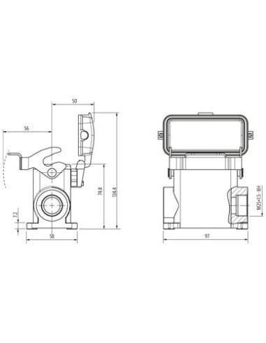 Obudowa Modlink Heavy B10, wysoki profil, IP65, M25 70MH-GSEHL-B01C010 | Przewody i Złącza | Eshop Dopak | Wszystko dla Przemysł